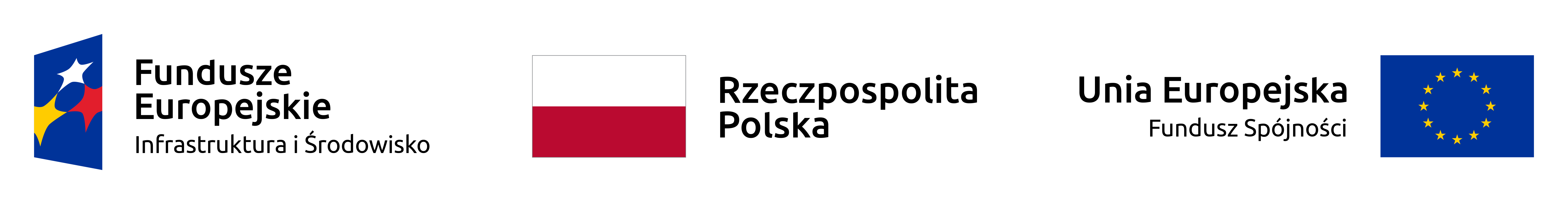 Logotypy: Program Operacyjny Infrastruktura i Środowisko; Flaga RP; logo Funduszu Spójności. 